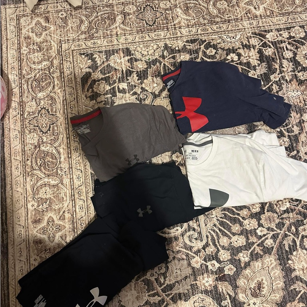 Under Armour T-Shirt Collection in Black, White, Gray, and Navy